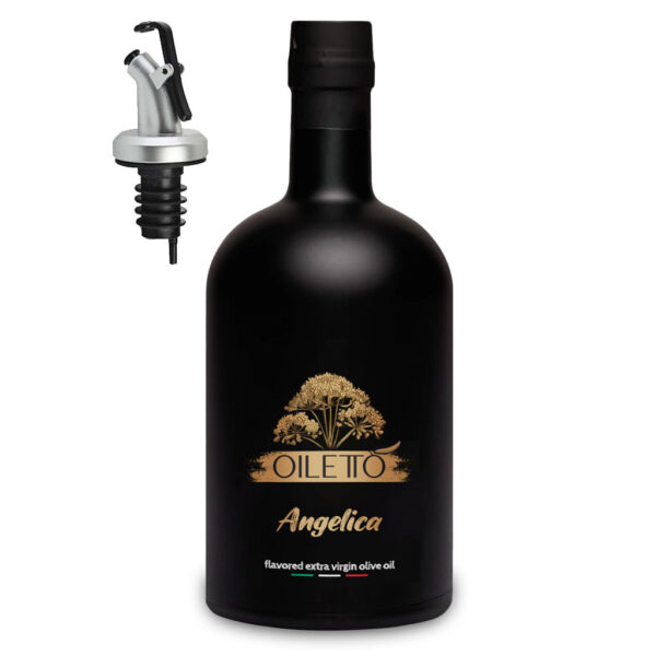 روغن زیتون با طعم گلپر 215 سی سی اویلتو | بطری شیشه ای لوکس مشکی مات