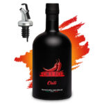 روغن زیتون با طعم فلفل قرمز 215 سی سی اویلتو | بطری شیشه ای لوکس مشکی مات