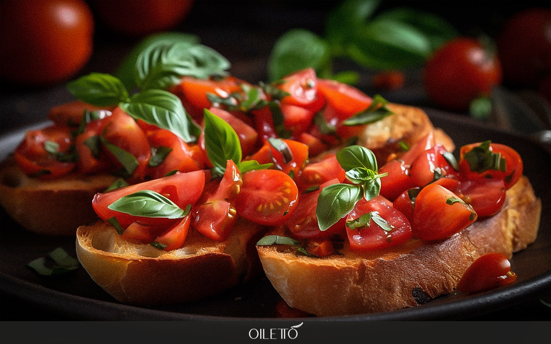 دستور پخت بروشتا (Bruschetta) با روغن زیتون فرابکر اویلتو؛ از رم باستان تا رستوران‌های مدرن