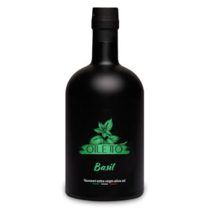 روغن زیتون با طعم ریحان 215 سی سی اویلتو | بطری شیشه ای لوکس مشکی مات