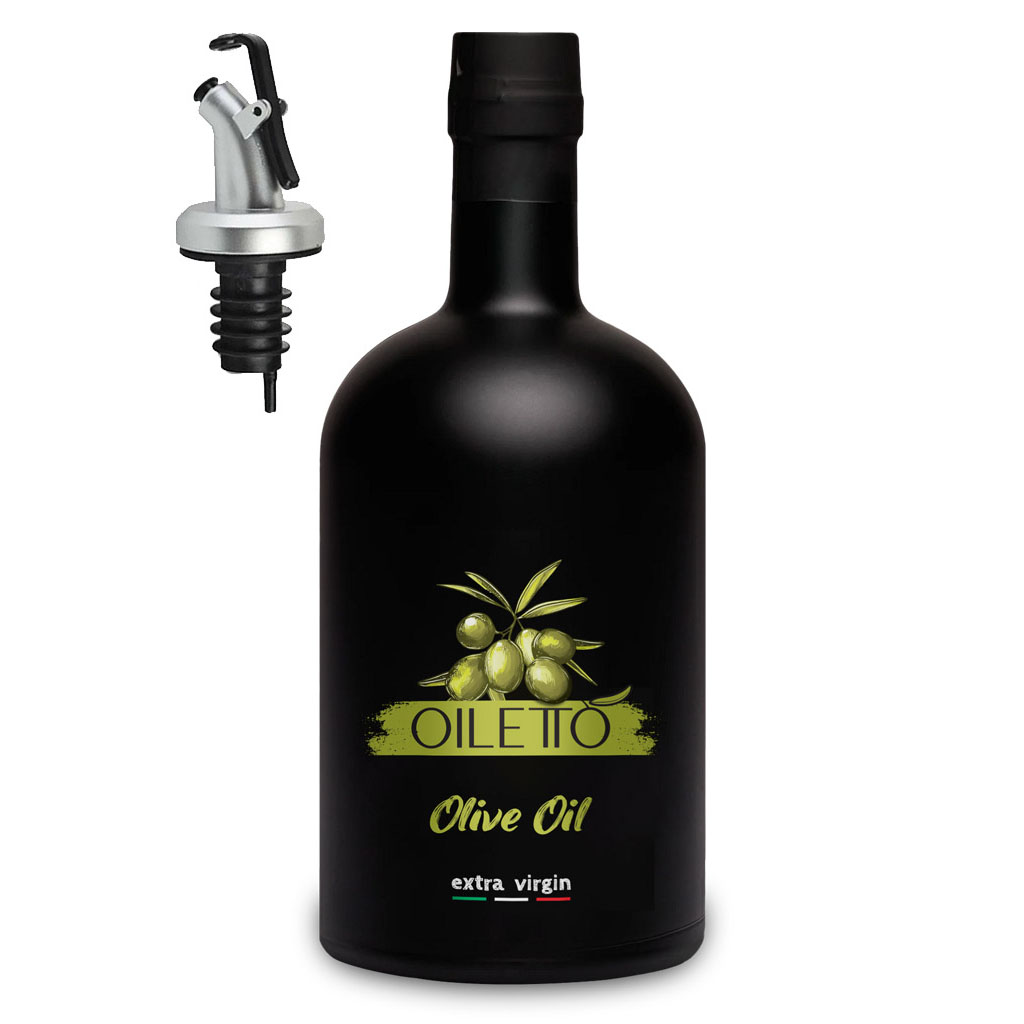 روغن زیتون فرابکر 215 سی سی اویلتو | بطری شیشه ای لوکس مشکی مات